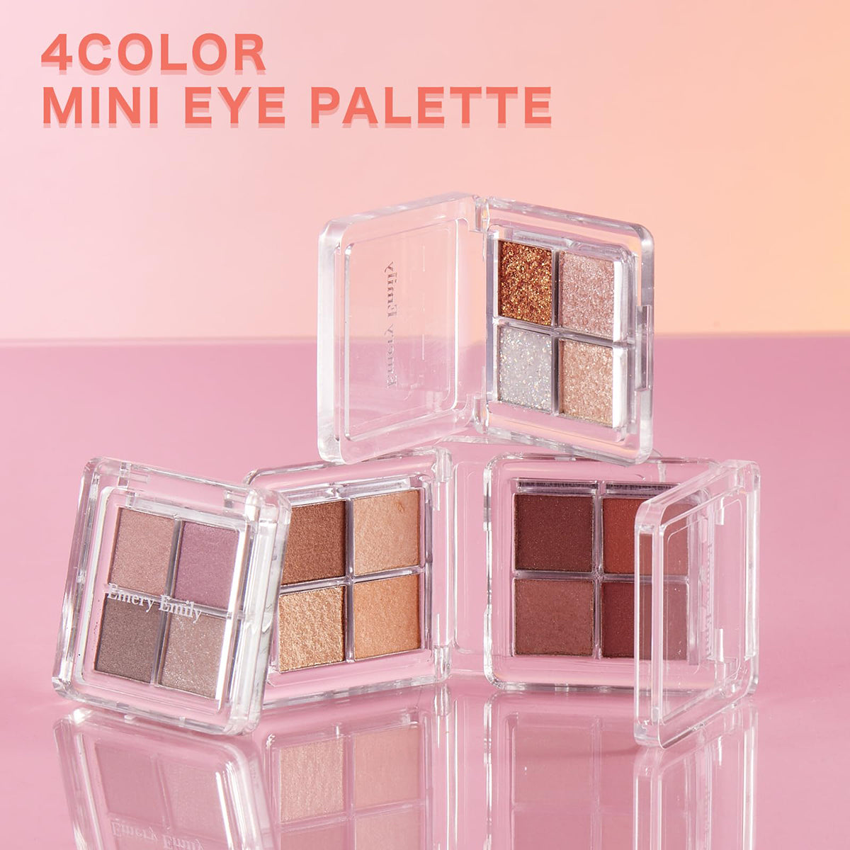 4Colors Mini Eye Palette 202 Brown-5-eyeshadow-Emery Emily-Makeup-cosmetics 4Colors Mini Eye Palette 202 Brown-5-eyeshadow-Emery Emily-Makeup-cosmetics