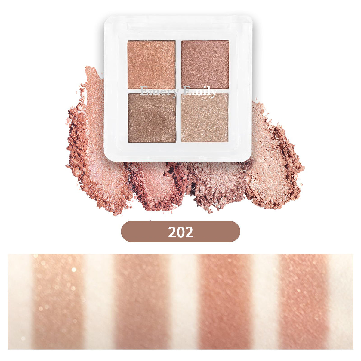4Colors Mini Eye Palette 202 Brown-3-eyeshadow-Emery Emily-Makeup-cosmetics 4Colors Mini Eye Palette 202 Brown-3-eyeshadow-Emery Emily-Makeup-cosmetics