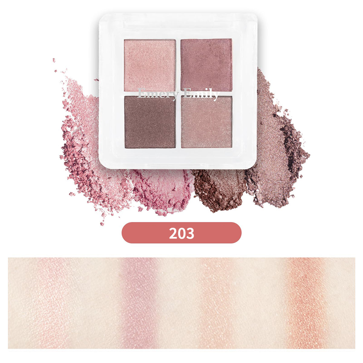 4Color Mini Eye Palette 203 Pink-3-eyeshadow-Emery Emily 4Color Mini Eye Palette 203 Pink-3-eyeshadow-Emery Emily