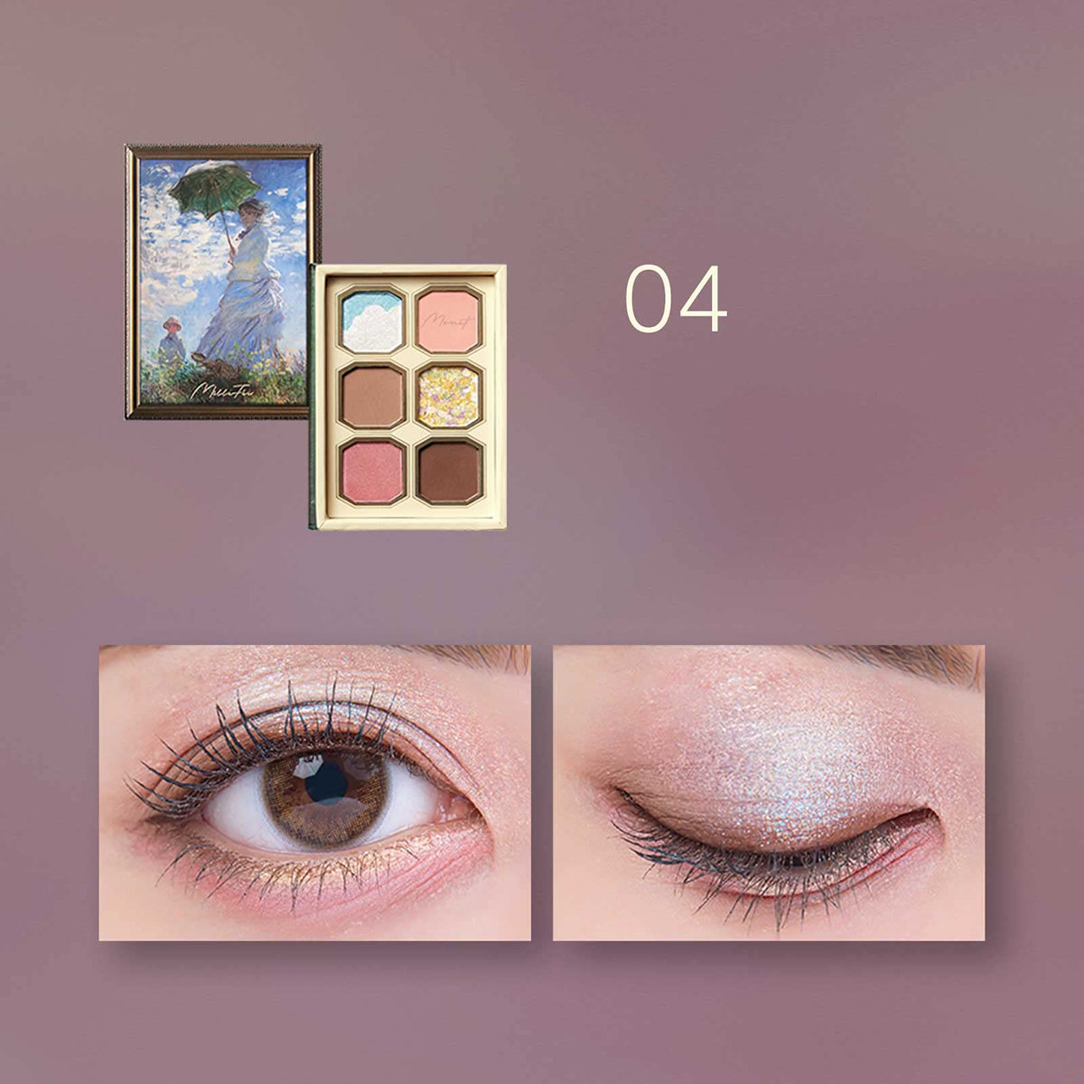 Painting Eyeshadow Palette-04 Woman With A Parasol-3-Millefee-Makeup-cosmetics